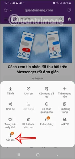 Hoe tabbladen onder de adresbalk op Samsung Internet weer te geven