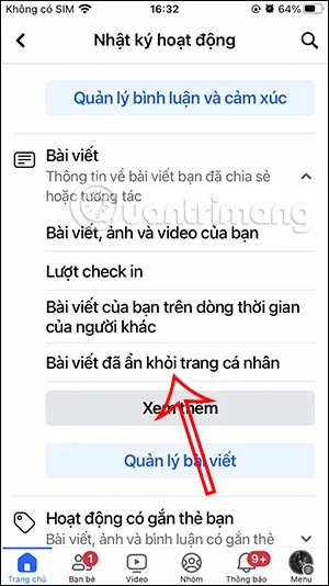 Como restaurar postagens ocultas no Facebook usando telefone ou computador