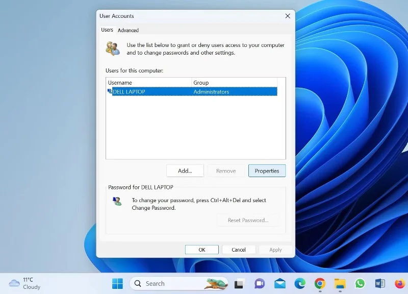 How to change username in Windows 11