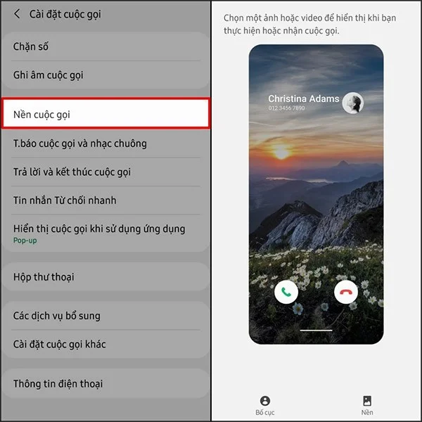 Cómo configurar un fondo de pantalla de llamada en Samsung