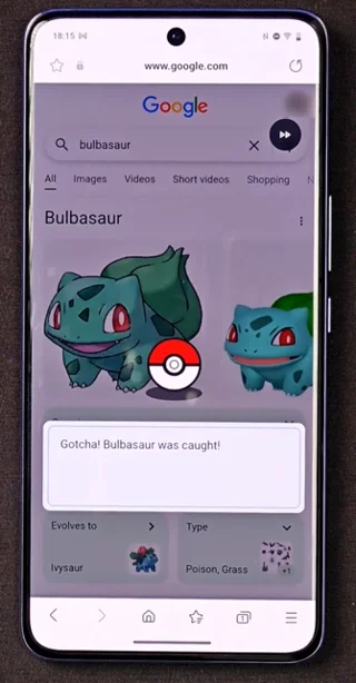 Instructions pour jouer au jeu de capture de Pokémon sur Google