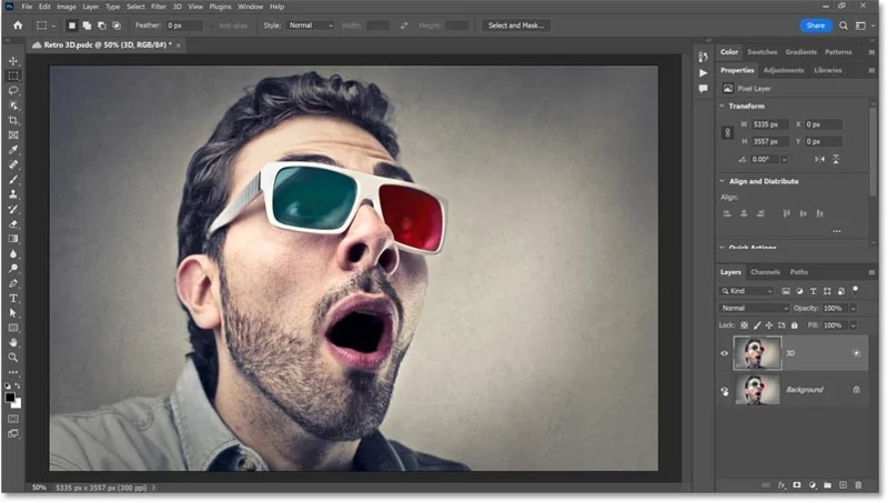 Hoe je een vintage 3D-filmeffect creëert in Photoshop
