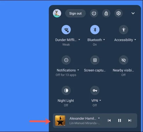 Cómo anclar controles multimedia a Chromebook Shelf