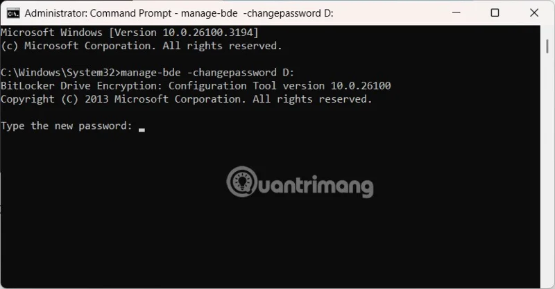 Instruções para alterar a senha do BitLocker no Windows 11
