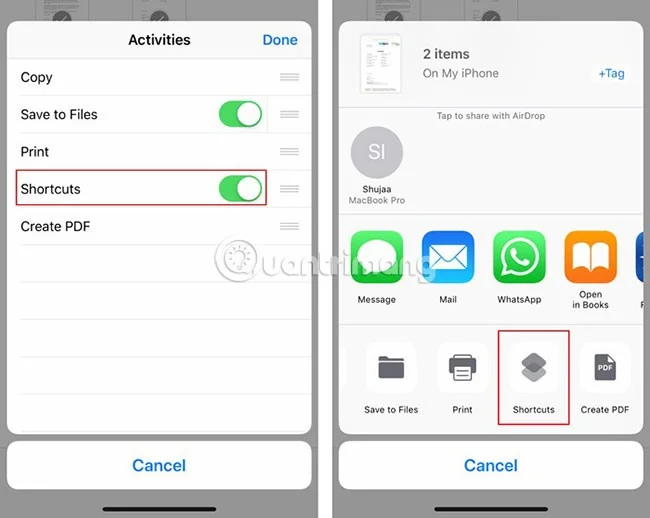 Instrucciones para fusionar archivos PDF en iPhone