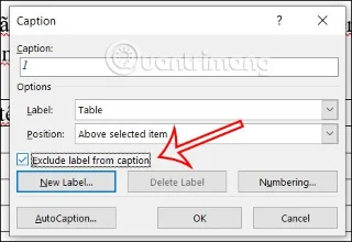 Word'de tablo başlıkları ekleme talimatları