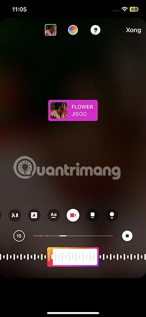Instruções para postar histórias de músicas no Instagram