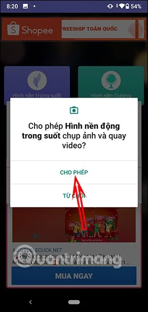 안드로이드에서 투명한 라이브 배경화면을 설정하는 방법
