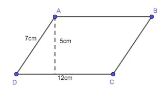 Fórmula para calcular el área de un paralelogramo, el perímetro de un paralelogramo.