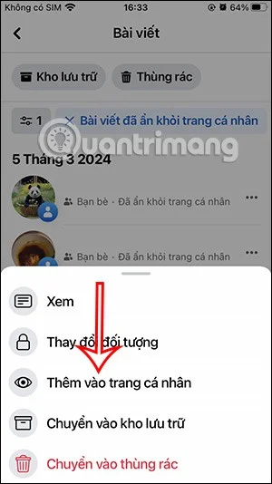 Como restaurar postagens ocultas no Facebook usando telefone ou computador