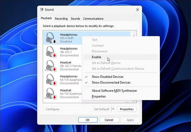 Cómo solucionar el error «No hay ningún dispositivo de salida de audio instalado» en Windows