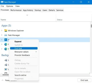Bagaimana untuk mematikan aplikasi latar belakang pada Windows