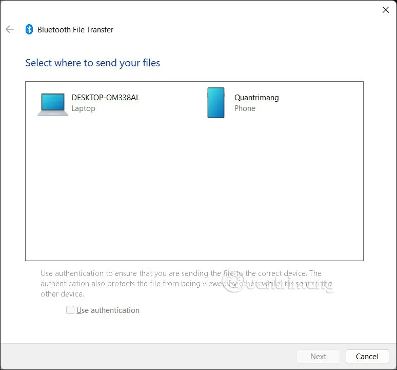 How to send files via Bluetooth on Windows 11