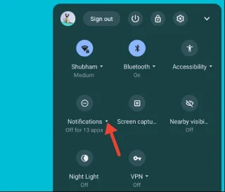 Como usar o recurso “Não perturbe” para desativar notificações no Chromebook