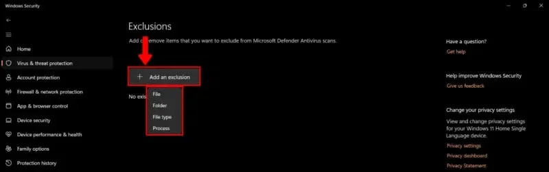 Cómo deshabilitar Microsoft Defender para una aplicación específica en Windows