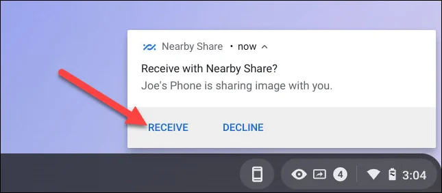 How to use Nearby Share on Chromebook