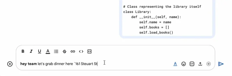 Resumen de las actualizaciones de Markdown y Gemini de Google Chat
