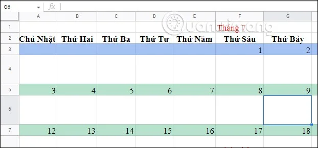 Comment créer un calendrier dans Google Sheets