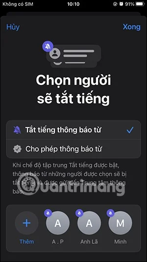 iPhone에서 차단하지 않고 다른 사람의 전화 알림을 끄는 방법