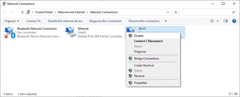 Fix WiFi network not showing up on Windows 10