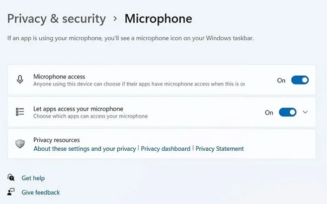 Fix microphone not working in Windows 10