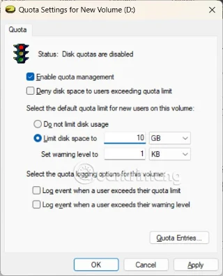 Windows depolama kapasitesini sınırlamak için Disk Kotası nasıl kullanılır