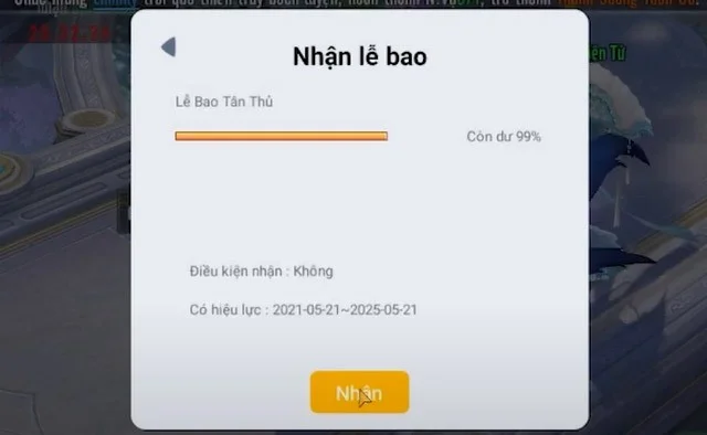 Código Tru Tien Thanh Van Chi y eventos para recibir el código de regalo