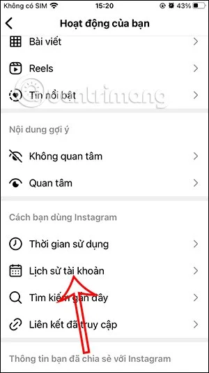 Instagram hesap geçmişi nasıl görüntülenir