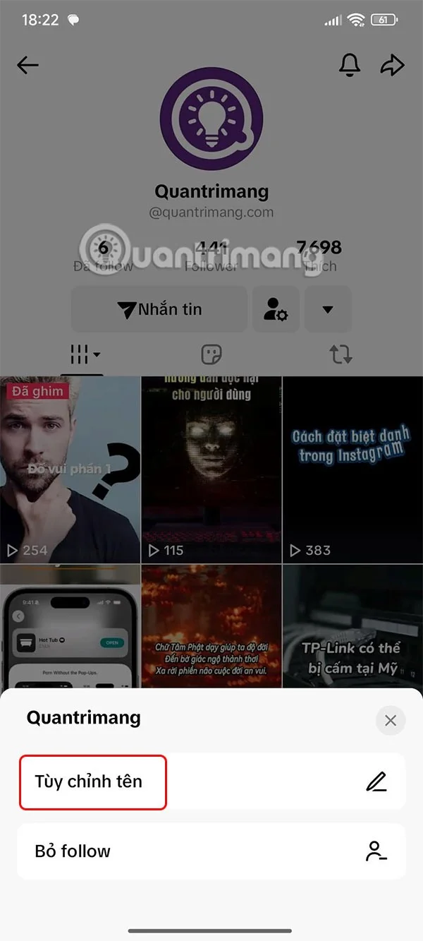 TikTok'ta arkadaşlarınızın hesaplarına takma adlar ayarlama talimatları