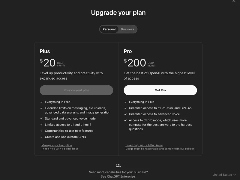 OpenAI anuncia el plan ChatGPT Pro por la friolera de $200 al mes