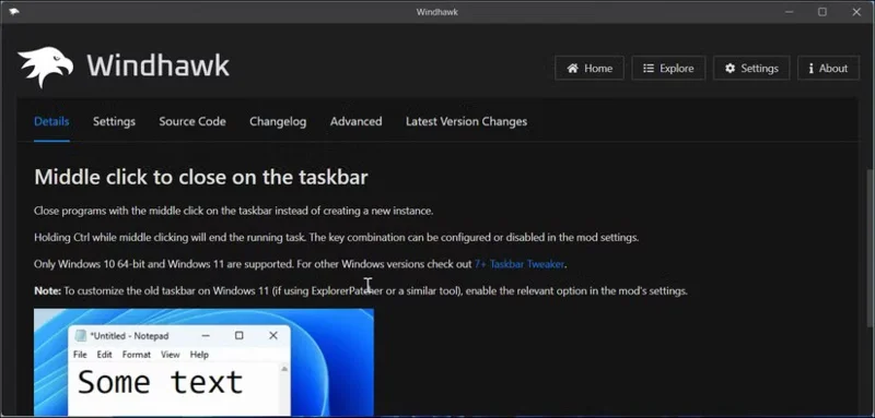 Aprenda sobre Windhawk: una herramienta gratuita de modificación de Windows que desbloquea muchísimas funciones nuevas.