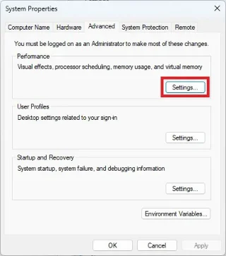 Instruções para alterar o tamanho e a localização do arquivo de paginação no Windows