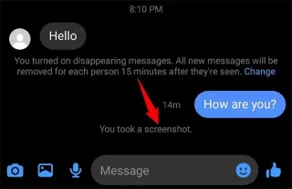 Does Facebook notify you when you take a screenshot?