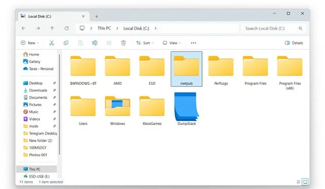 Las actualizaciones de Windows 11 crean silenciosamente una carpeta misteriosa en la unidad C