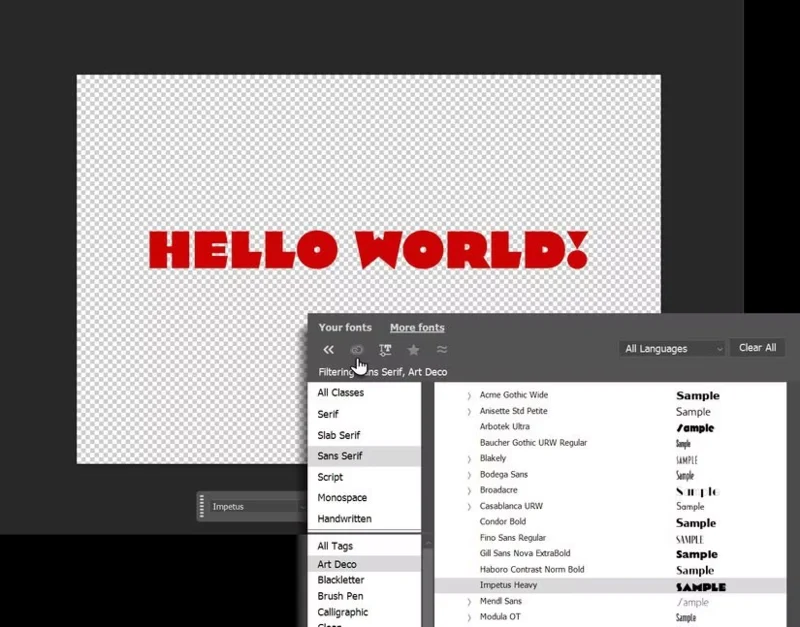 Redenen om de lettertypebrowserfunctie in Photoshop te gebruiken