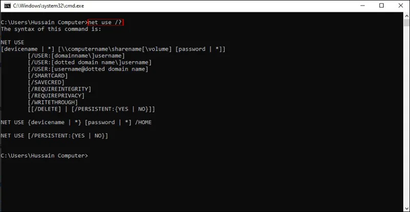 Comment utiliser la commande Net Use sous Windows