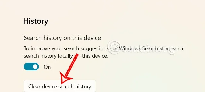 How to delete search history on Windows 11