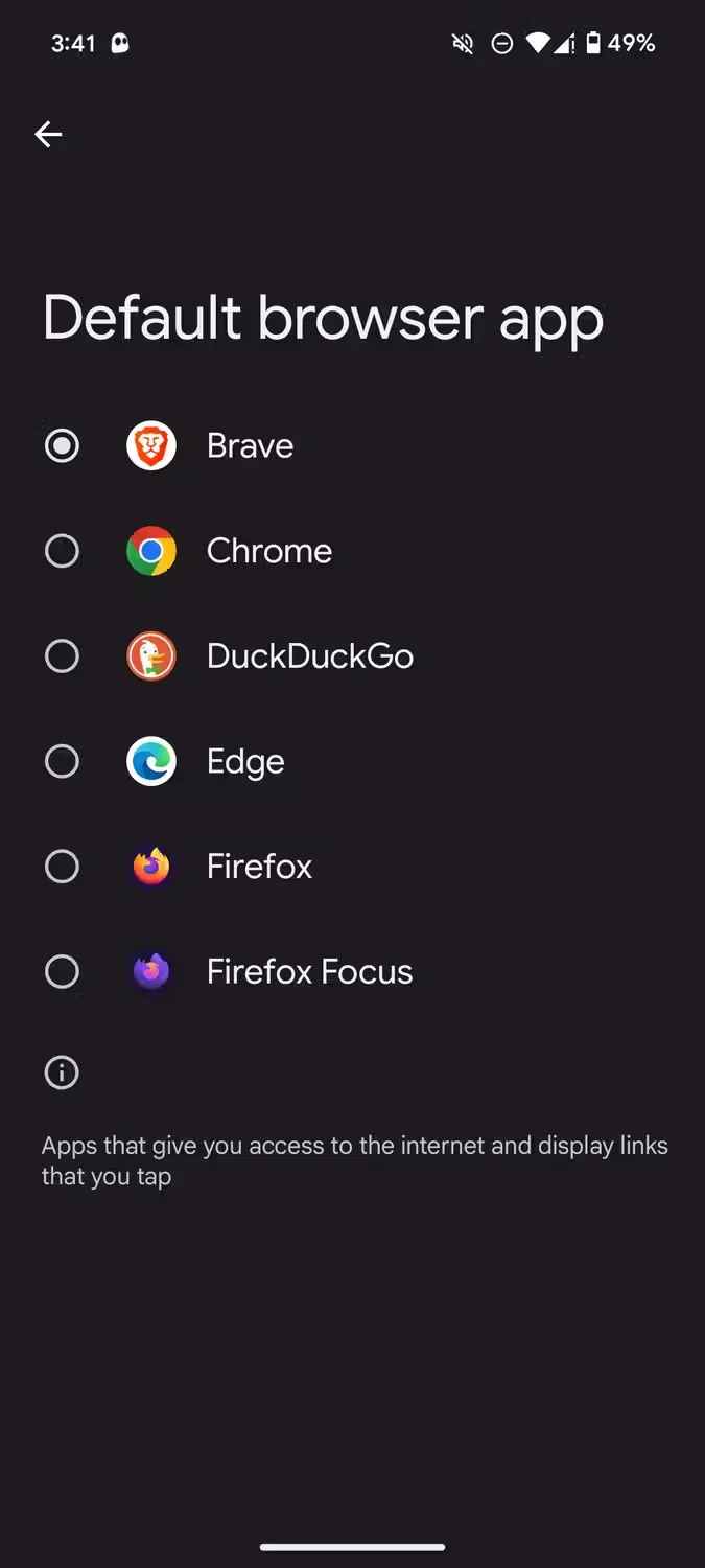 Bagaimana untuk menukar penyemak imbas lalai pada Android