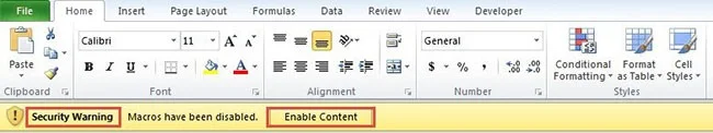 Macro's in Excel in- en uitschakelen