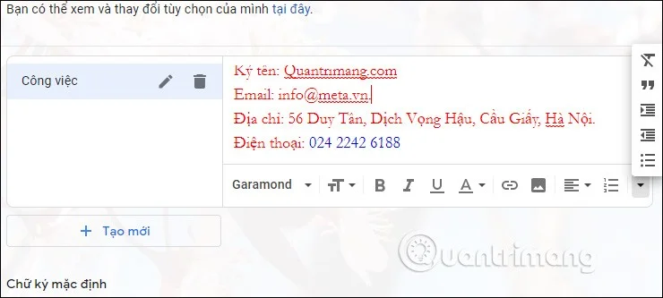 Meerdere handtekeningen aanmaken in Gmail
