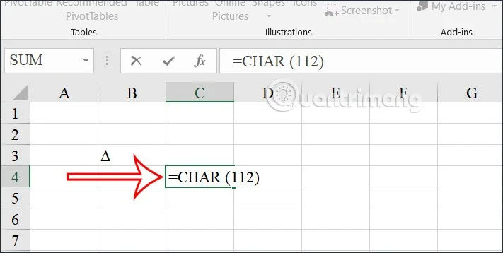 Excelでデルタ記号を挿入する方法