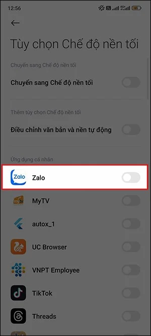 Xiaomide isteğe bağlı uygulamalar için koyu arka planı etkinleştirme talimatları