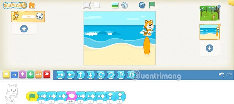 ScratchJR'da animasyonlu sahneler oluşturma talimatları