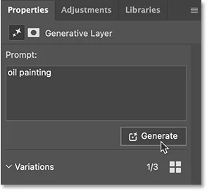 How to turn a photo into a painting using the Generative Fill function in Photoshop