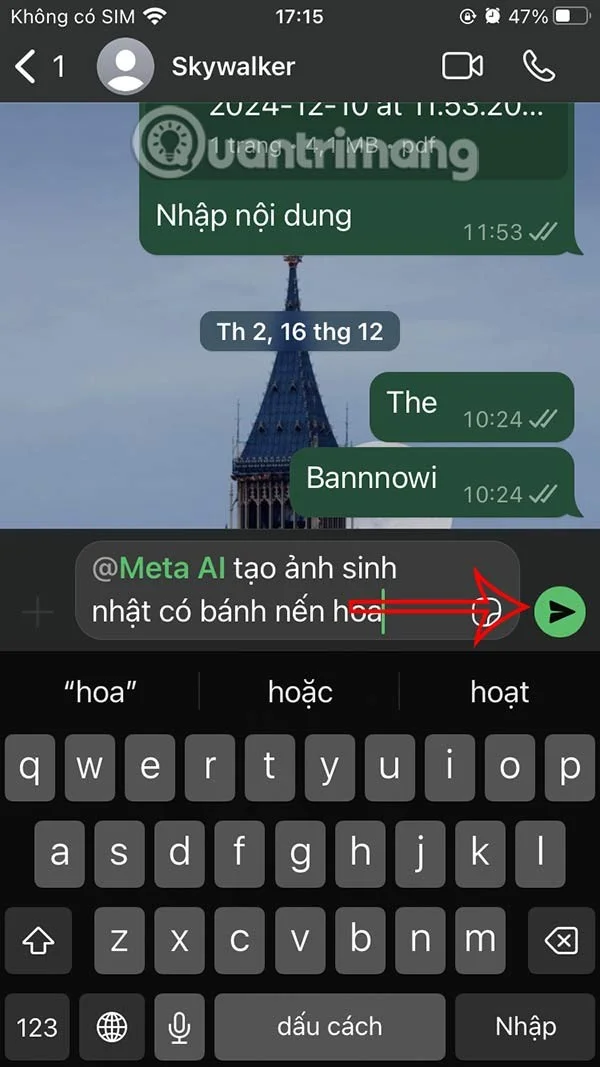 Como criar imagens de IA no chat do WhatsApp