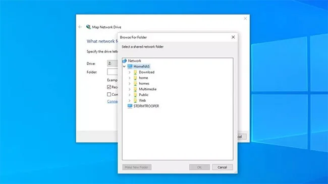 How to map a network drive in Windows 10