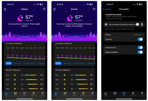 Waarom zou je Carrot Weather gebruiken in plaats van de standaard Weer-app op de iPhone?