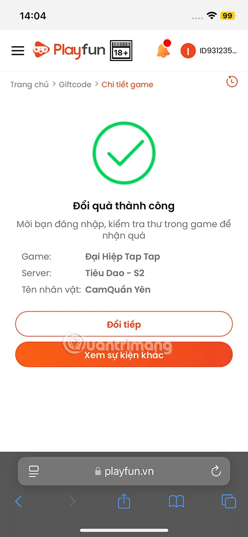Código de regalo completo Dai Hiep Tap Tap más reciente y cómo canjear el código