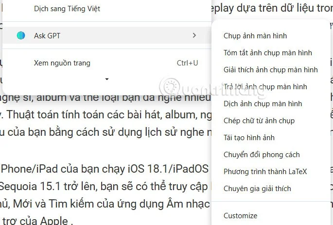 ChatGPT kullanarak ekran görüntüsü kısayolları oluşturma talimatları