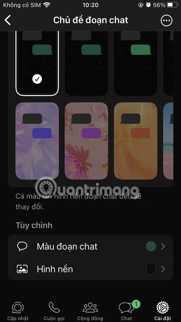 Instrucciones para configurar el fondo de pantalla del chat en WhatsApp